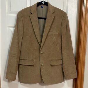 Classic Tan Sport Coat with Notched Lapel and Structured Fit